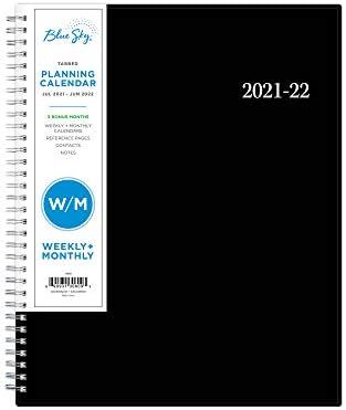 Blue Sky 2021-2022 Academic Year Weekly & Monthly Planner, 8.5" x 11", Flexible Cover, Wirebound,... | Amazon (US)