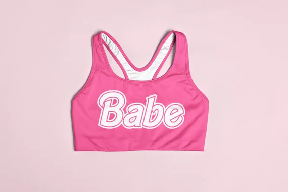 Malibu Babe Sports Bra. Y2K 90s Retro Hot Pink Bride | Etsy | Etsy (US)