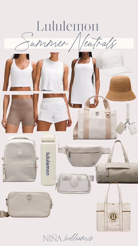 Lululemon Summer Neutrals! Summer activewear - neutral outfits - lululemon belt bag - lululemon hats - travel bags 

#LTKFitness #LTKItBag #LTKActive