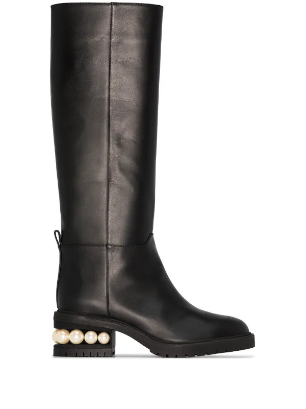 Nicholas Kirkwood Casati pearl-embellished Boots - Farfetch | Farfetch Global
