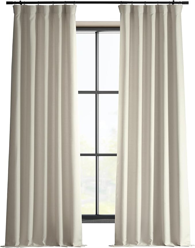 HPD Half Price Drapes Italian Faux Linen Curtains 108 Inches Long Room Darkening Curtains for Bed... | Amazon (US)