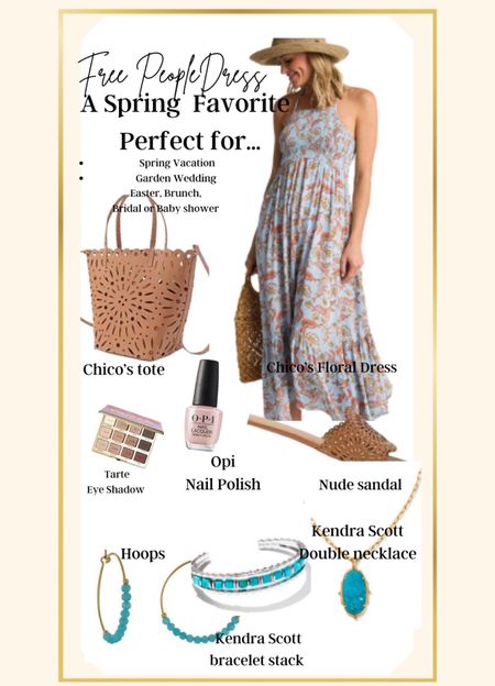 Free people dress 
A Spring Favorite 🌸🌿

Perfect for several Spring and Summer occasions ✔️

Free people dress tts

Laxer cute bag and sandals by Chicos and on Sale

Kendra Scott jewelry 



#LTKsalealert #LTKstyletip #LTKtravel