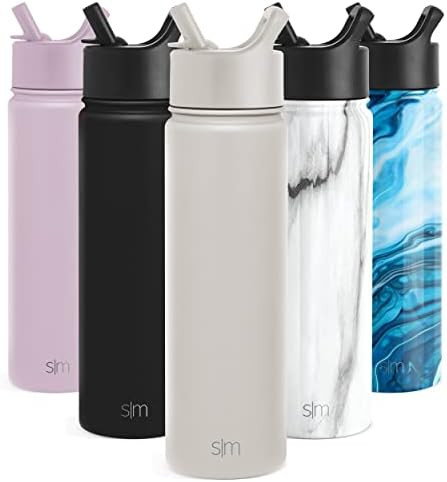 Simple Modern Water Bottle with Straw Lid Vacuum Insulated Stainless Steel Metal Thermos Bottles | R | Amazon (US)
