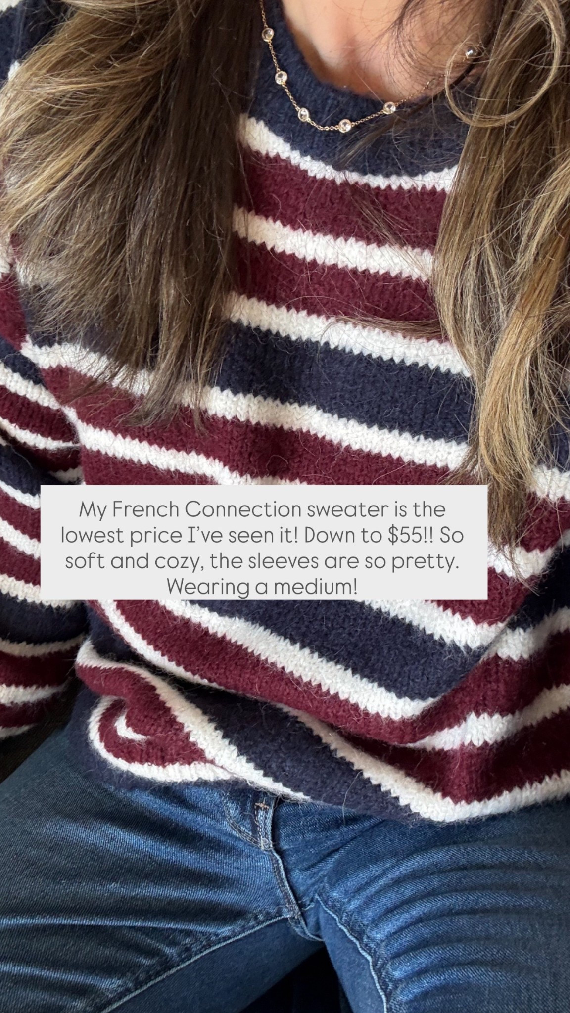 My French Connection sweater is the lowest price I’ve seen it! Down to $55!! So soft and cozy, the sleeves are so pretty. Wearing a medium! 

#LTKSaleAlert #LTKGiftGuide #LTKootd