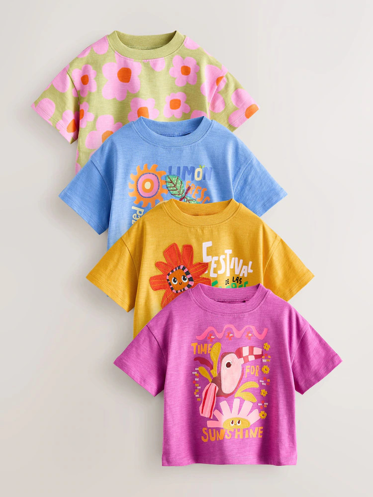 Orange/Purple T-Shirts 4 Pack (3mths-7yrs) | Next US