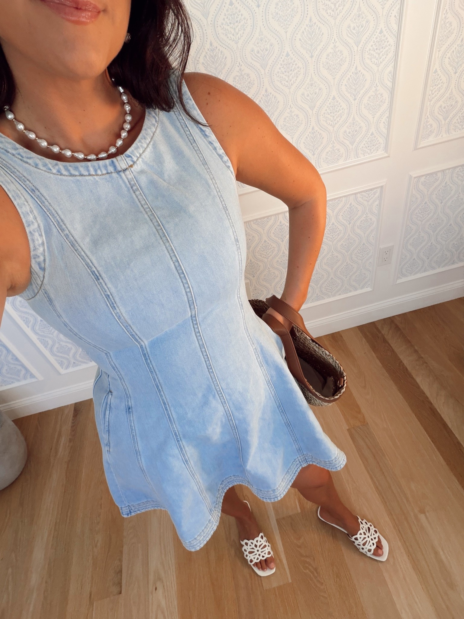 This denim dress is so cute for summer and extremely flattering! Run to Walmart before it sells out! ￼

#LTKgrwm #LTKootd #LTKmomlife