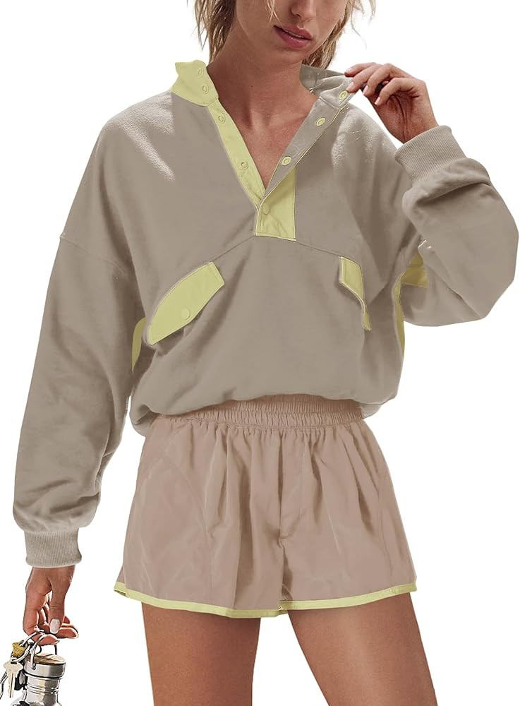 Nirovien Womens Workout Sets Short Athletic Set Activewear 2 Piece Outfits Pullover Sweatshirt an... | Amazon (US)