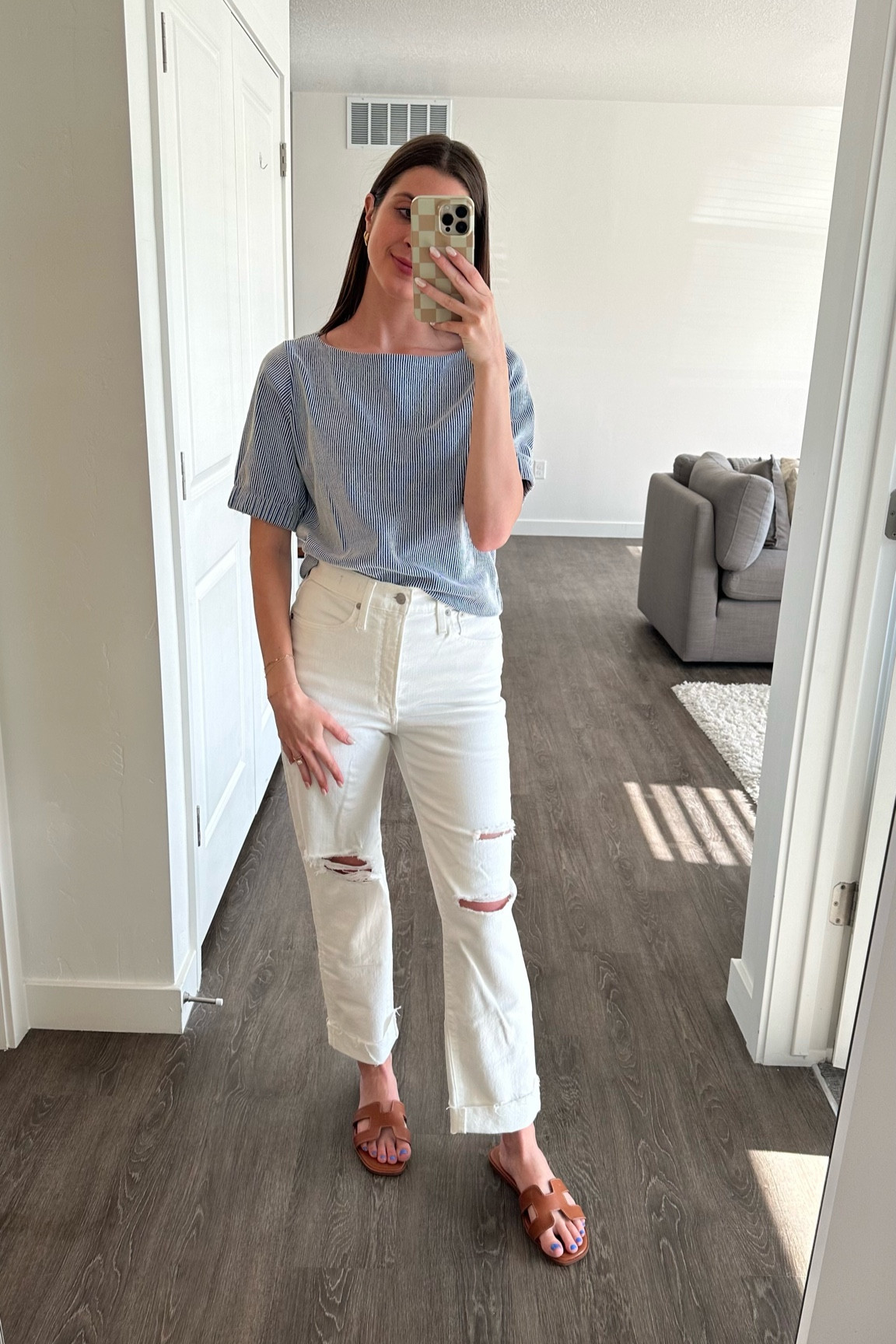 It’s giving old money outfit vibes & I am here for it !! 

#hermessandaldupe #ootd 

#LTKfit #LTKFind #LTKunder100