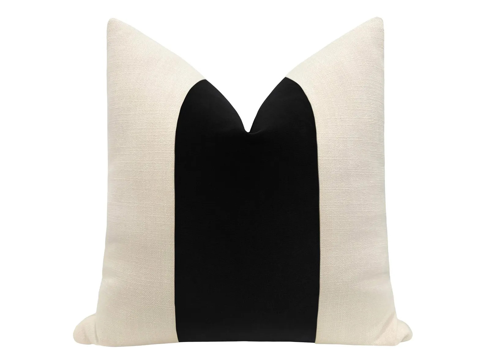 Panel : Signature Velvet // Noir | Banded Velvet Pillow | Cotton Velvet Pillow | Linen + Black | ... | Etsy (Global)