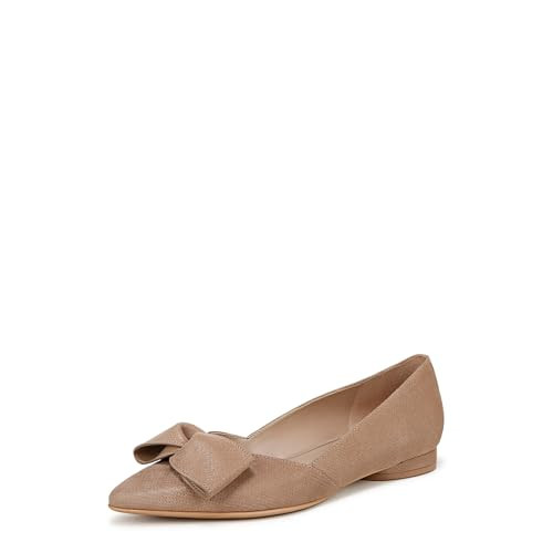 Naturalizer Womens Havana Pointed Toe Slip On Dress Ballet Flat Taupe Bow 6.5 M | Amazon (US)
