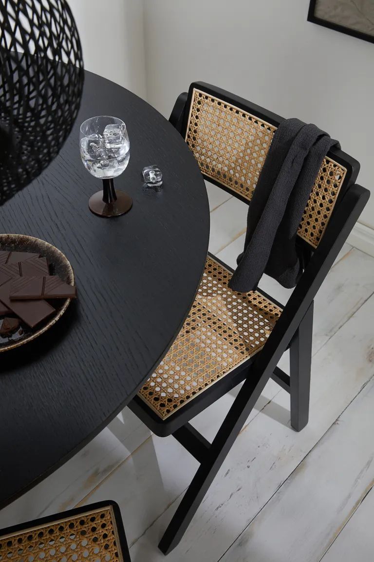 Wooden Folding Chair - Brown/rattan - Home All | H&M US | H&M (US + CA)