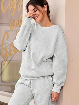 AUTOMET Womens 2 Piece Outfits Sweatsuit Oversized Sweatshirt Lounge Sets Baggy Sweatpants Fall F... | Amazon (US)