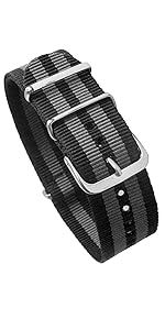 Benchmark Basics Nylon Watch Band - Waterproof Ballistic Nylon One-Piece Military Watch Straps fo... | Amazon (US)