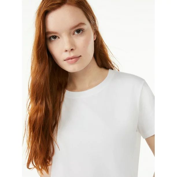 Free Assembly Women's Crop Box Tee with Short Sleeves, Sizes XS-XXXL | Walmart (US)