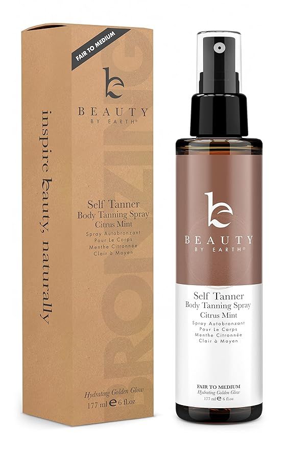 Beauty by Earth Self Tanner Tanning Water - Fair to Medium Buildable Fake Tan, Spray Tan Sunless ... | Amazon (US)