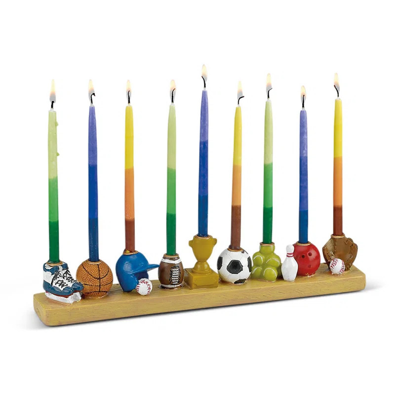 Hand Painted Sports Menorah | Wayfair North America