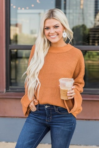 Better Than You Know Brown Sweater | The Pink Lily Boutique