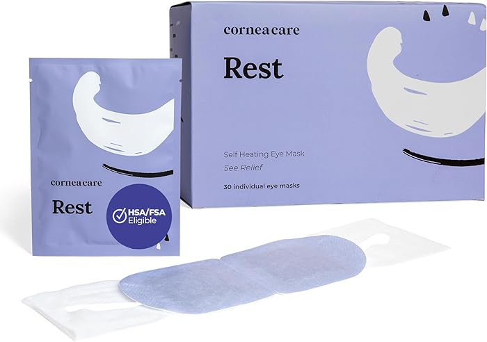 CorneaCare Rest: Self Heating Warm Compress for Dry Eyes | Heated Eye Mask for Fast Relief | Stea... | Amazon (US)