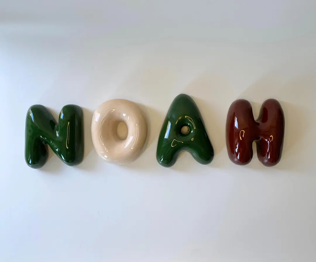 Ceramic Letters - Personalized Ceramic Colorful Alphabet-ceramic Bubble Letters - Etsy Canada | Etsy (US)