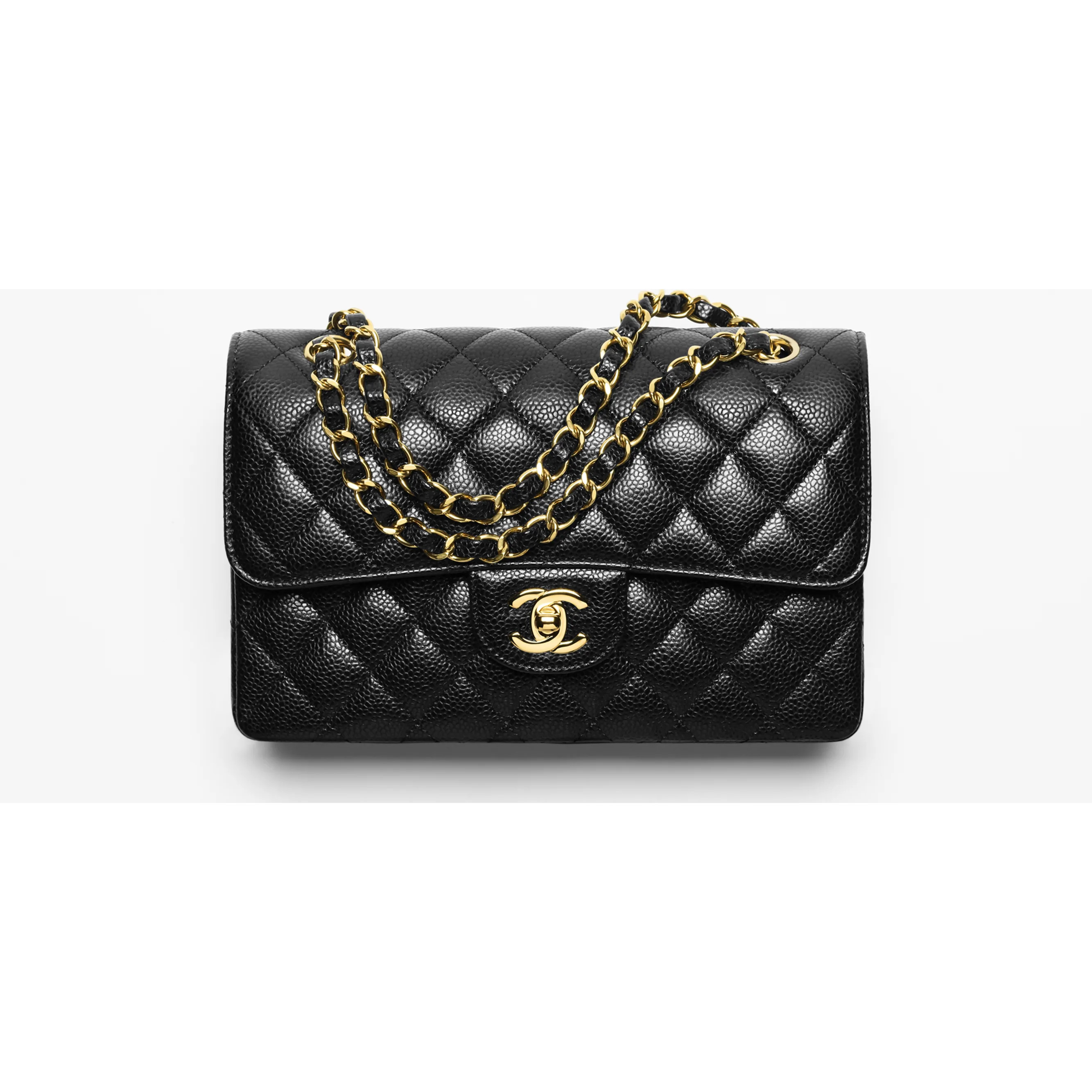 Small classic handbag, Grained calfskin & gold-tone metal, black — Fashion | CHANEL | Chanel, Inc. (US)