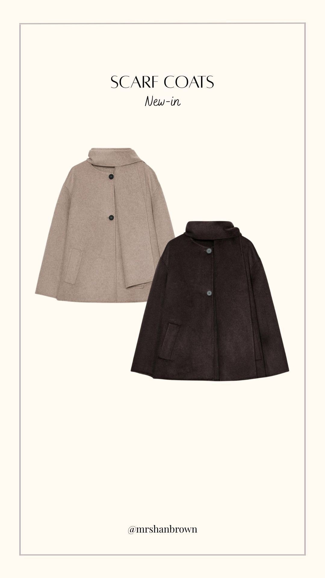New-in scarf coats 😍

Autumn outfit, winter coat, jackets, chocolate brown

#LTKautumn #LTKuk #LTKwinter