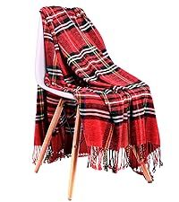 JUDYBRIDAL Plaid Chenille Throw Blanket, Extra Soft Cozy Knitted Decorative Blanket, All-Season D... | Amazon (US)