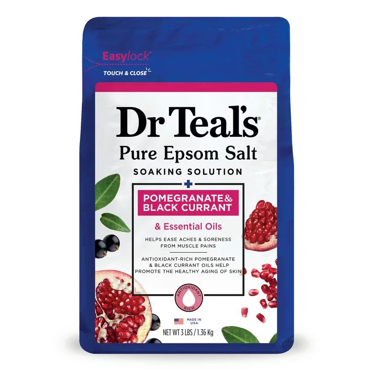Dr Teal's Pure Epsom Salt Soak with Pomegranate Oil & Black Currant, 3 lbs | Walmart (US)