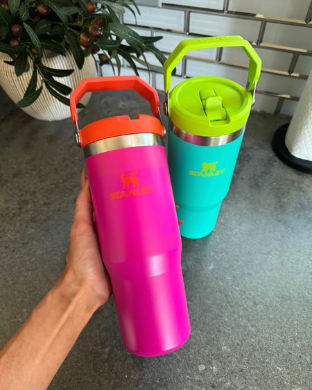 Happy Stanley’s! This pink orange combo is my favorite color combo for summer! Instant mood lifter 
I love this style because it doesn’t leak when tipped over and I can toss in my tote bag with confidence 
30oz flip top Stanley 

#LTKSeasonal #LTKFindsUnder50 #LTKActive