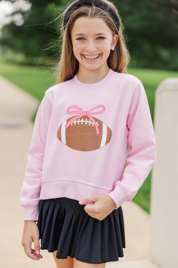 Girls: Play Ball Pink Graphic Sweatshirt | The Mint Julep Boutique
