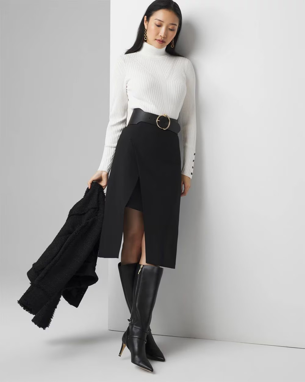 Asymmetrical Pencil Skirt | White House Black Market