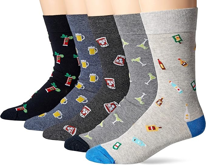 Goodthreads Men's 5-Pack Patterned Socks | Amazon (US)