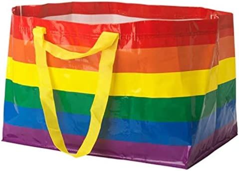 SET OF 2 TWO IKEA KVANTING Rainbow Shopping Bags:Limited Edition For Pride [ 21 ¾ X 13 ¾ X 14 ... | Amazon (US)