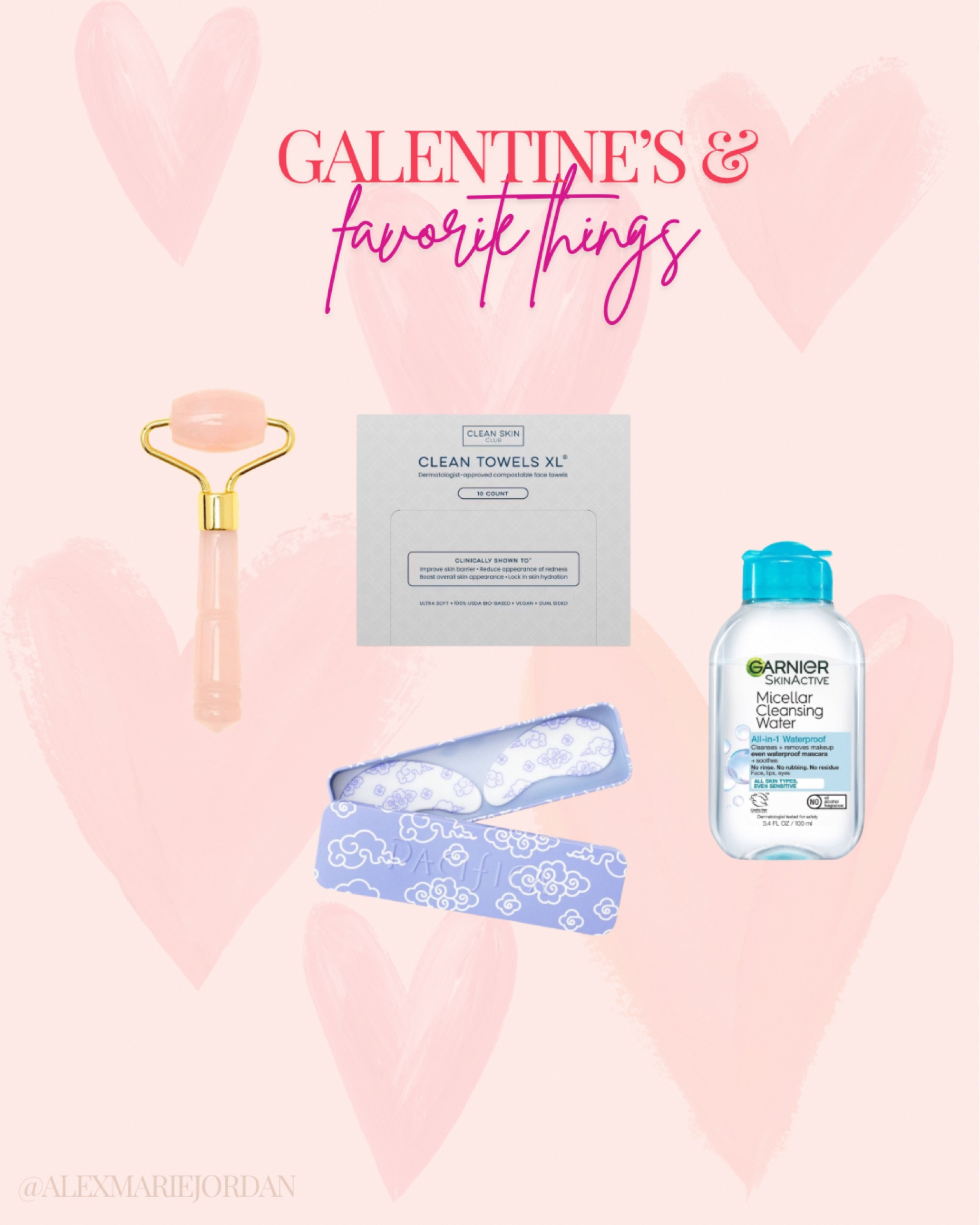 Skincare essentials for a galentines gift or favorite things party 🥳 face roller, micellar water, eye patches and face towels perfect for the beauty lover 

#LTKBeauty #LTKParties #LTKGiftGuide