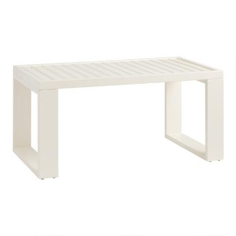 White Wood Kapari Outdoor Coffee Table | World Market