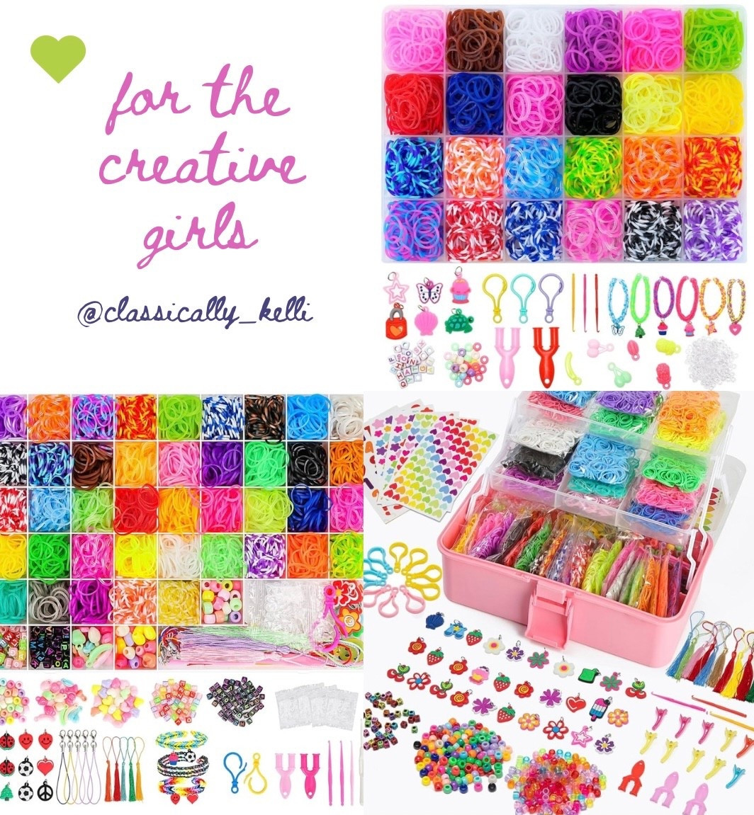starting some gift guides for the kiddos! Audrey loves creating and these rubber band bracelet kits are a hit! She makes keychains out of them too! 

#LTKFamily #LTKKids #LTKSeasonal