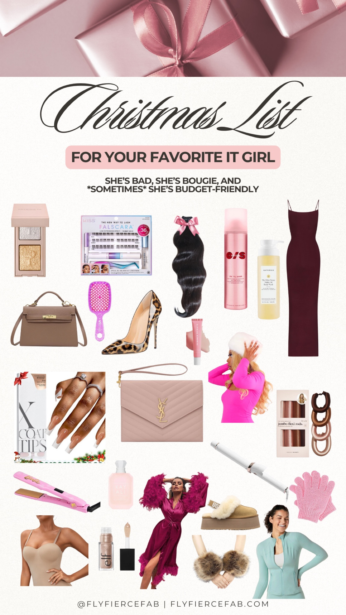 Here’s some Christmas gift ideas for your favorite IT GIRL (aka some wishlist ideas for you 😉🎄❤️). This gift guide starts at $8!

🎄 If she’s a beauty lover, some DIY lash extensions by KISS would be a great gift idea or the viral Patrick Ta Eyeshadow Topper Duo 🤩 (my fave is “we need better lighting”).

🎄 If she’s a fashion girlie, a SKIMS dress, Lululemon inspired jacket, or Wolford inspired bodysuit from SHEIN would be great cute loungewear options.

🎄 For the designer dolls, the YSL monogram clutch is a great splurge gift (I convert mine into crossbody bags).

🎄 For lil miss keep her hair done, some bundles, the super popular T3 Micro Curling Iron, or stain heatless rollers are great options too.

What’s on your wishlist? 👀

🎅🏾 Gifts for Her

#LTKHoliday #LTKGiftGuide