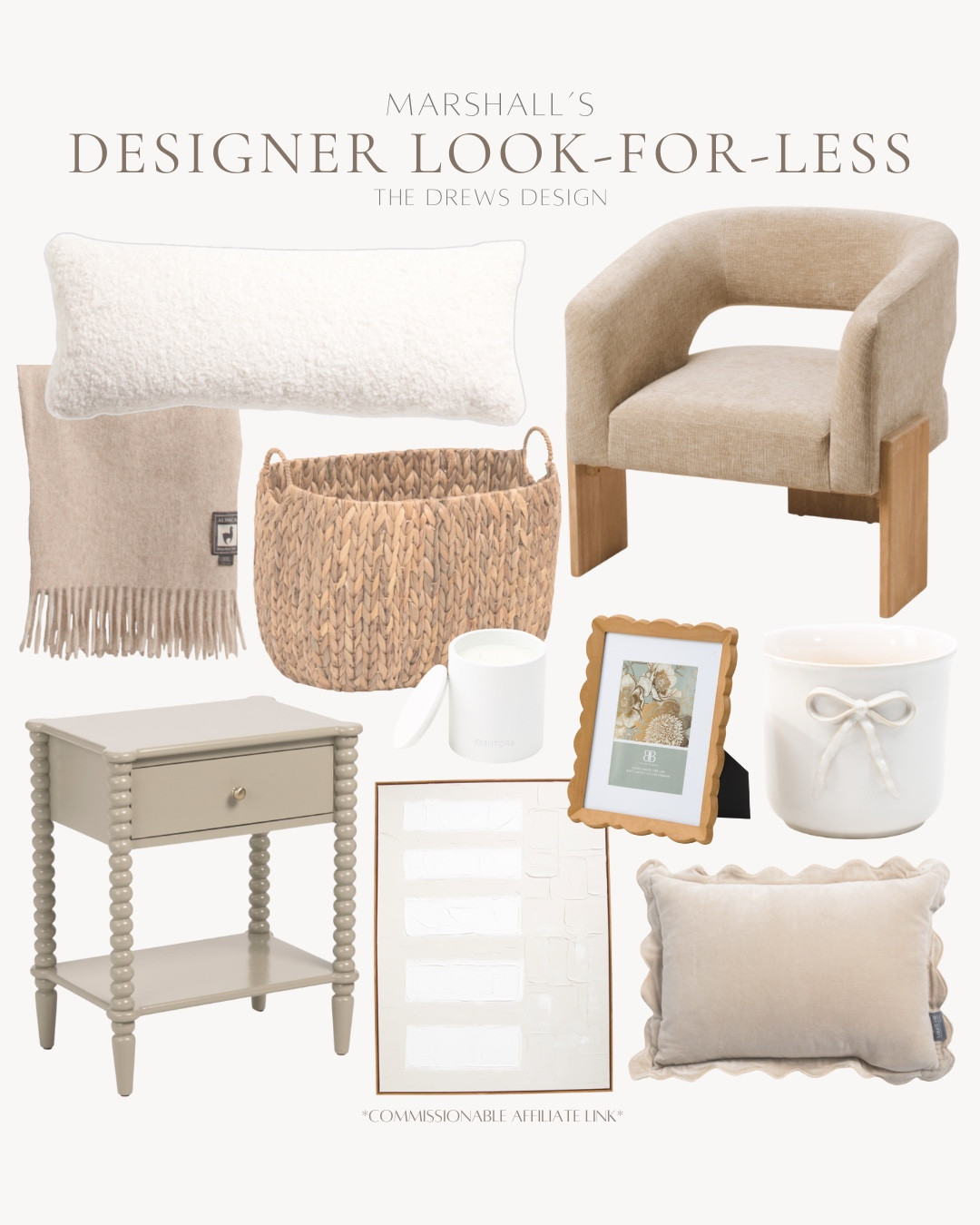 Marshall’s finds include accent chair, basket, throw pillow, blanket, frame, candle, side table, planter, and wall art 

#LTKHome #LTKFindsUnder50 #LTKFindsUnder100