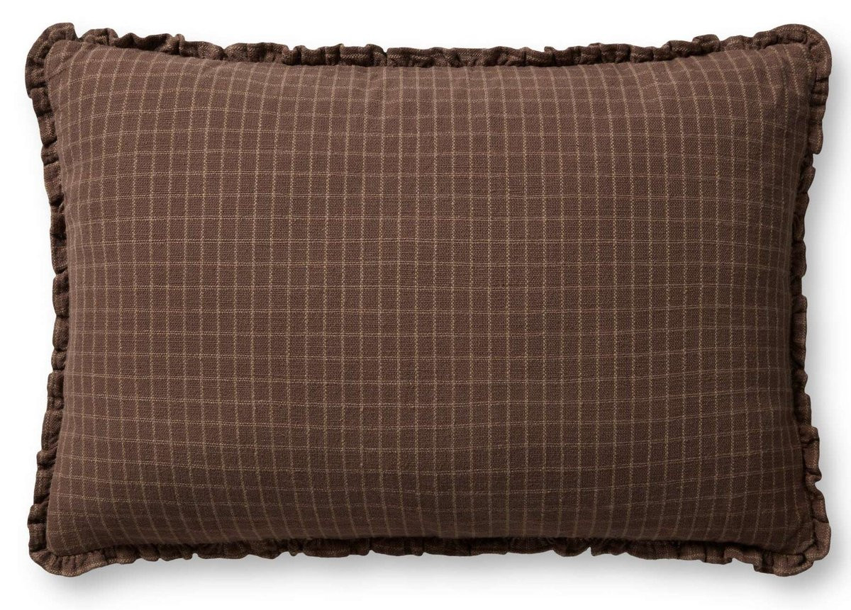 Dinah Pillow PCJ-0012 Chocolate/Latte Cotton | Rugs Direct