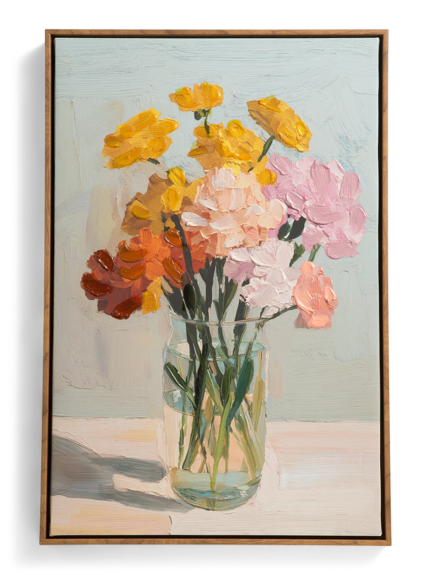 16x24 Bright Bouquest In Floater Frame Wall Art | TJ Maxx