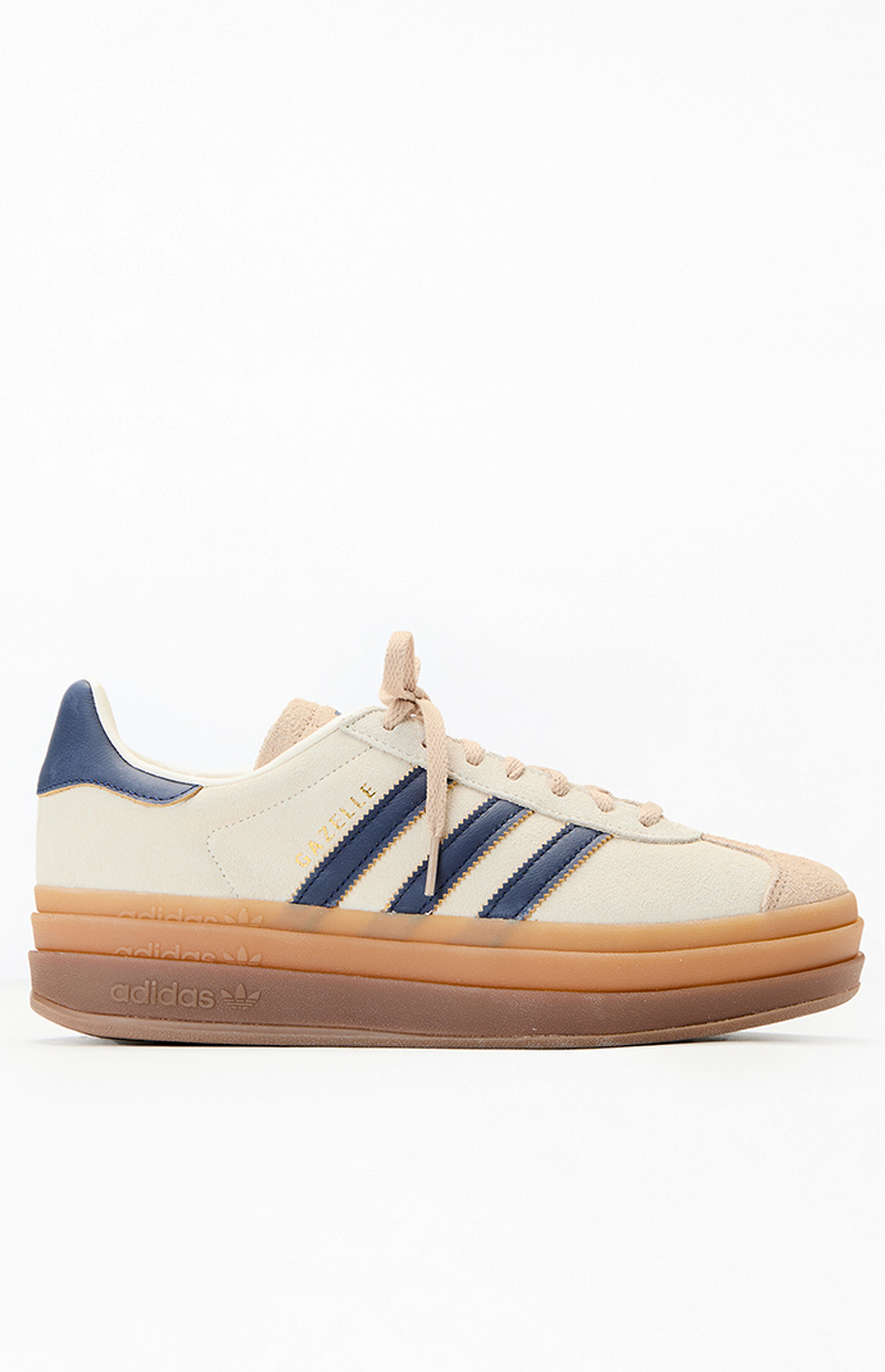 adidas Women's Tan & Black Gazelle Bold Sneakers | PacSun