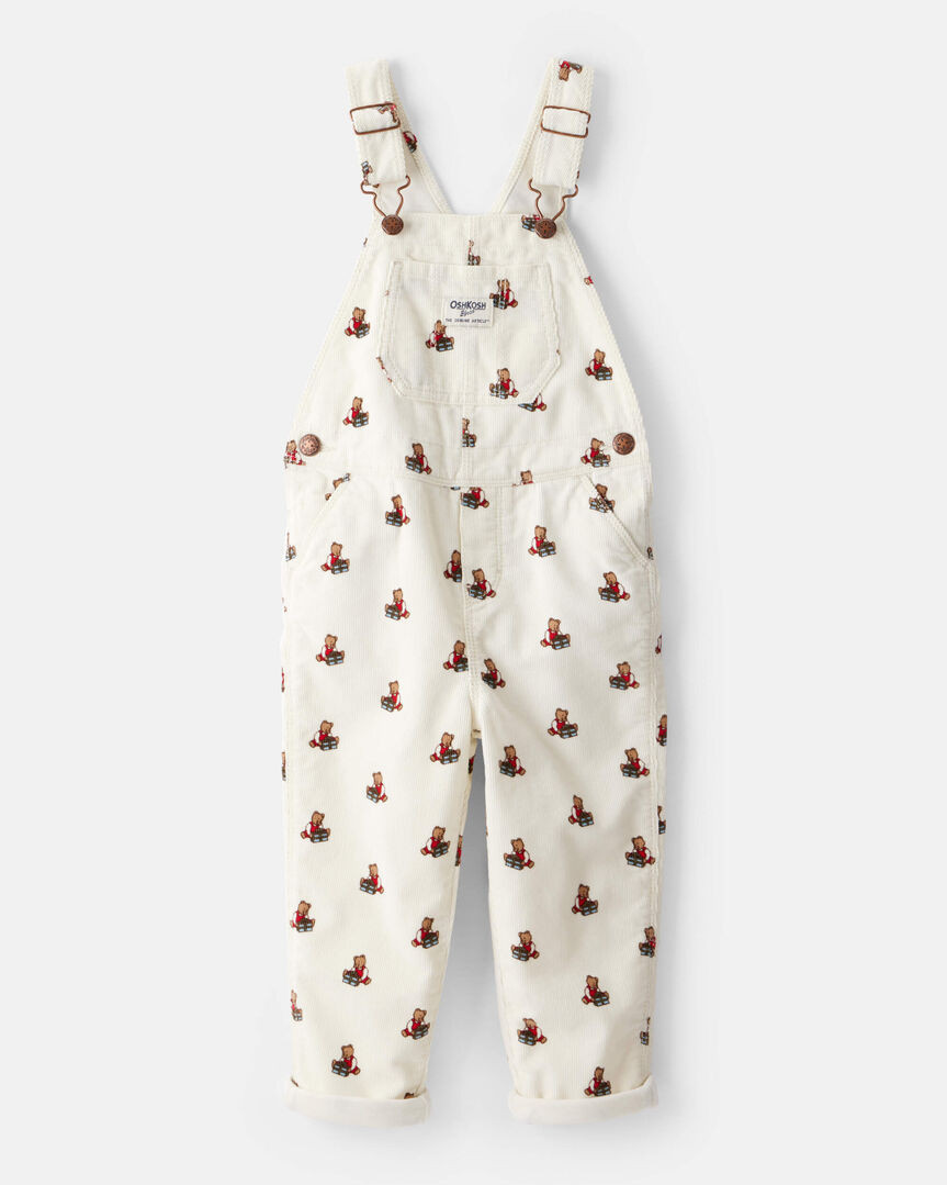 Toddler Bear Corduroy Overalls - Cream | Carter's Inc
