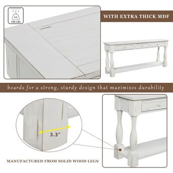 Mondawe Modern Distressed Console Table Lowes.com | Lowe's