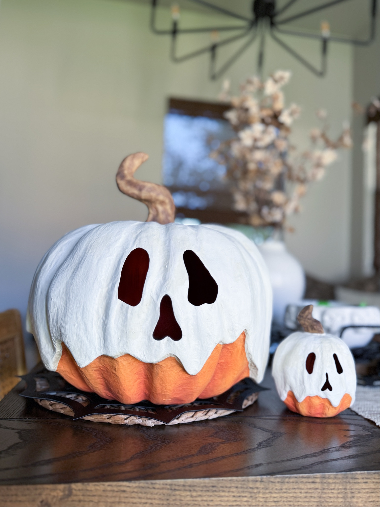 Bethany Lowe ghost pumpkins — the perfect family heirloom Halloween decor pieces. 

Paper Mache pumpkins - Jack o Lantern - Bethany Lowe - Halloween Decor - Ghost Pumpkin - 

#LTKHalloween #LTKHome #LTKSeasonal