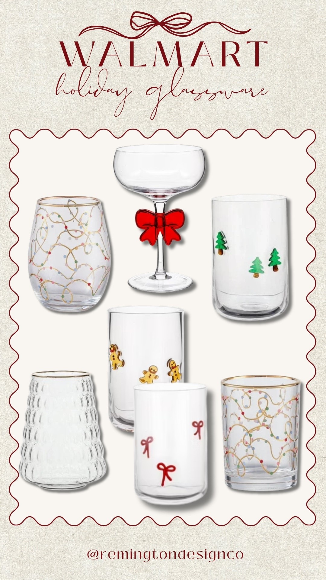 Walmart glassware favorites for the holidays! 

#LTKSeasonal #LTKHome #LTKStyleTip