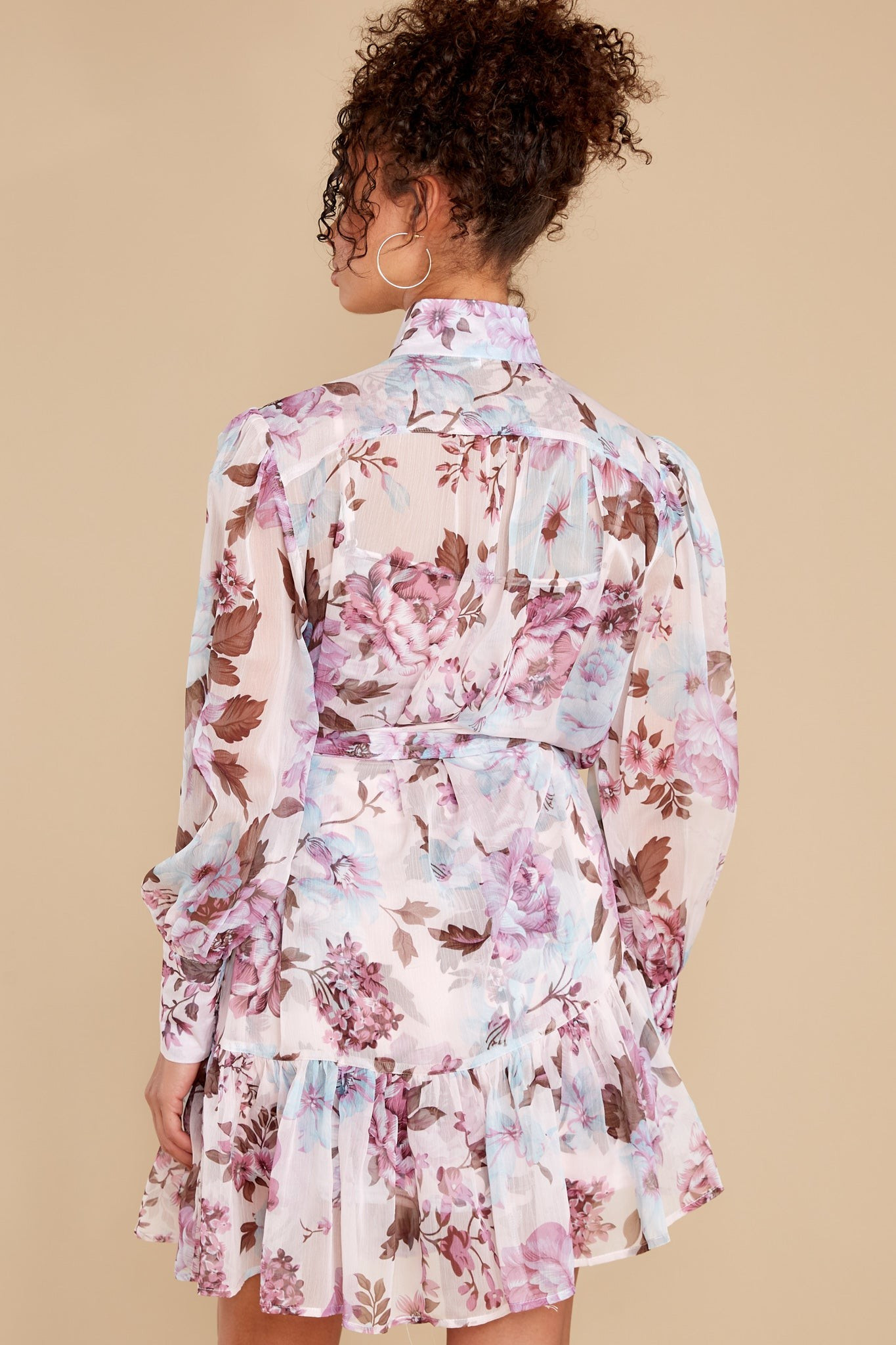 Pretty For Me Lavender Floral Print Dress | Red Dress 