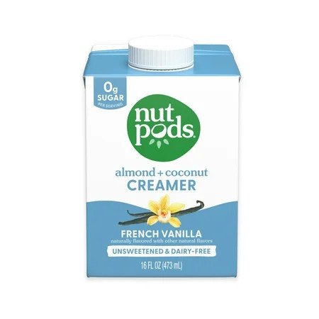 nutpods French Vanilla Unsweetened Dairy Free Shelf Stable Creamer, 16 oz | Walmart (US)