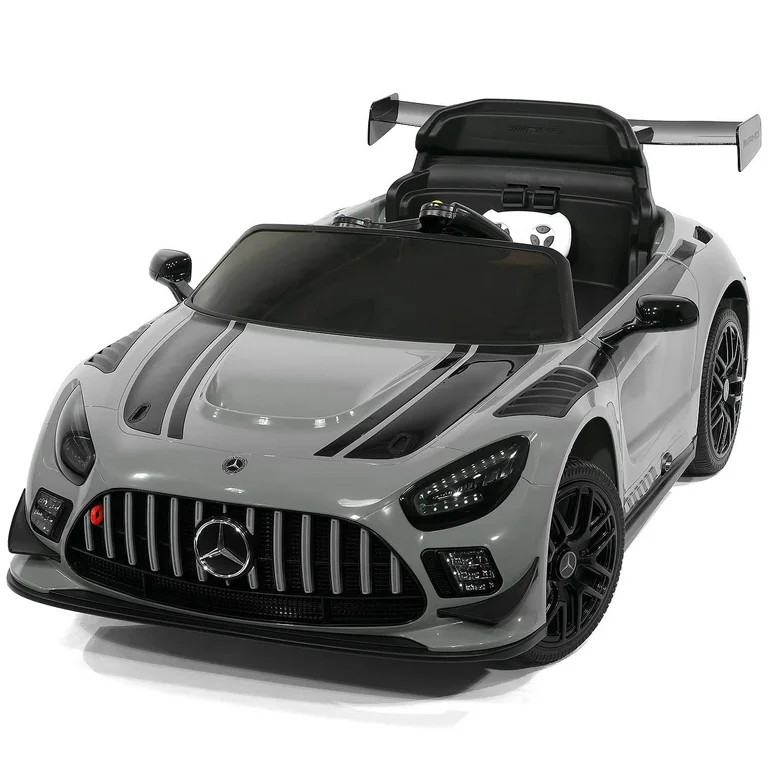Mercedes AMG GT3 EVO 12V Kids Ride-On Car with R/C Parental Remote (Gray) | Walmart (US)