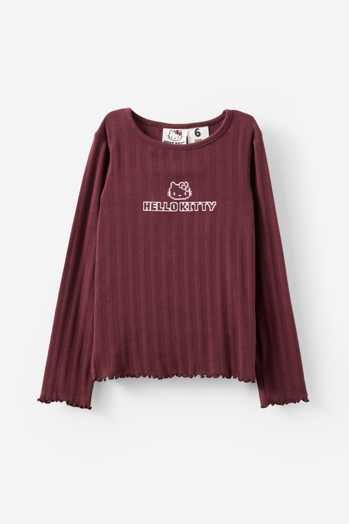 Sanrio Hello Kitty Pointelle Crew Tee | Cotton On (US)