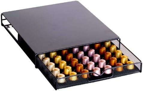 DecoBros Coffee Pod Storage Mesh Nespresso Drawer Holder for 56 Capsules, Black | Amazon (US)