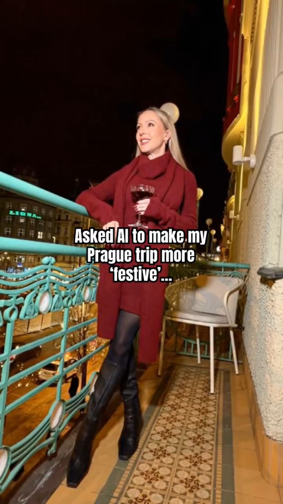 Just for fun (ai generated). Burgundy sweater dress with matching scarf on repeat as a comfortable and warm winter outfit. PS these fleece lined black thermal tights were a game changer and kept my feet and legs so warm. 

#LTKootd #LTKSeasonal #LTKstorytime